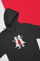 Hunter X Hunter HxH Logo Hoodie - Anime Merchandise - Friends forever - Shounen - Cadeau voor geek gamer - Unisex Maat XL Zwart