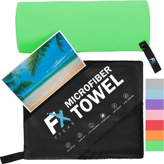 FX FFEXS Microvezel Handdoek - Fitness Sport & Reis Microfiber Handdoek - Sporthanddoek en Fitness Handdoek - Haarhanddoek - Sneldrogende Handdoek - Compact, Licht en Extreem Zacht