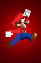 Super Smash Mario Bros - Mario Rood Canvas Poster Muurdecoratie