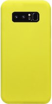 - ADEL Premium Siliconen Back Cover Softcase Hoesje Geschikt voor Samsung Galaxy Note 8 - Geel
