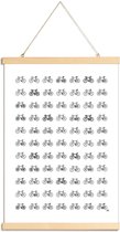 JUNIQE - Posterhanger Bike Variations -40x60 /Wit & Zwart