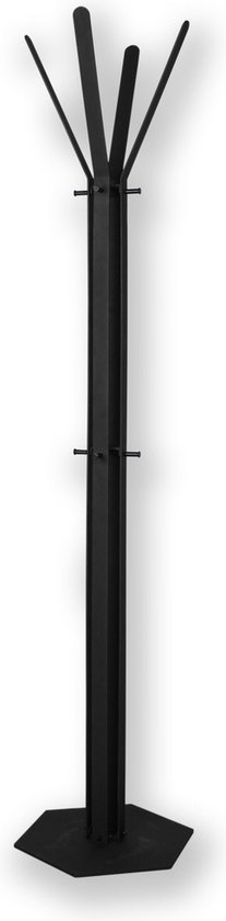 Gorillz Design ® Stack - Gorillz industriel - Moderne et résistant - 12 patères - Métal - 174,5 cm x 40 cm - Zwart