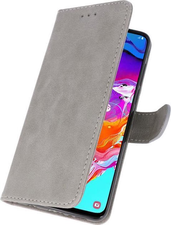 Bookstyle Wallet Cases Hoesje voor Samsung Galaxy A40 Grijs