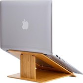 E-volved laptop standaard donker - laptopstandaard, laptop verhoger, laptop stand bamboe, ergonomische laptop standaard voor thuiswerken of voor kantoor