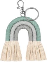 Moodadventures | Sleutelhangers | Regenboog Grijs-Turquoise | 12 x 10 cm. | Rainbow