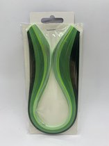 Quilling papier Groen 5 kleurig 5mm dik en 39cm lang