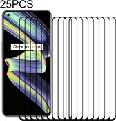 Voor OPPO Realme X7 Max 5G 25 PCS Volledige lijm Volledig scherm Gehard glasfilm