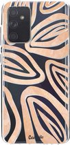 Casetastic Samsung Galaxy A72 (2021) 5G / Galaxy A72 (2021) 4G Hoesje - Softcover Hoesje met Design - Leaves Coral Print