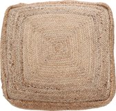 Mycha Ibiza - Jute poef - ca 60x60 cm - vierkant - handgemaakt - JP3