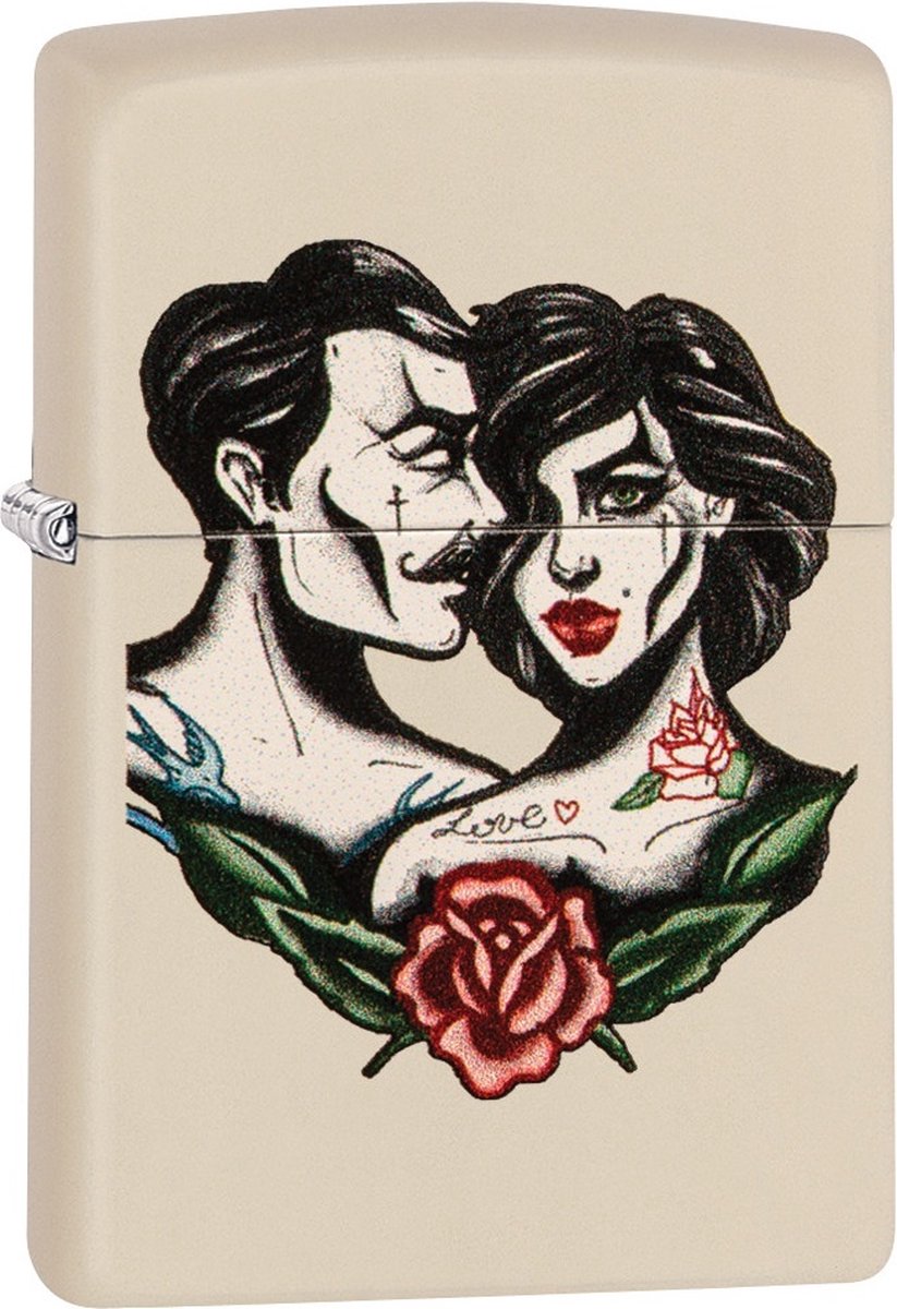 Goedkoopste Aansteker Zippo Love Tattoo Rose