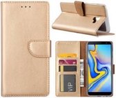 Samsung J6 Plus Hoesje Wallet Case Goud