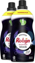 Robijn Klein & Krachtig Black Velvet Vloeibaar Wasmiddel - 2 x 34 wasbeurten - Voordeelverpakking