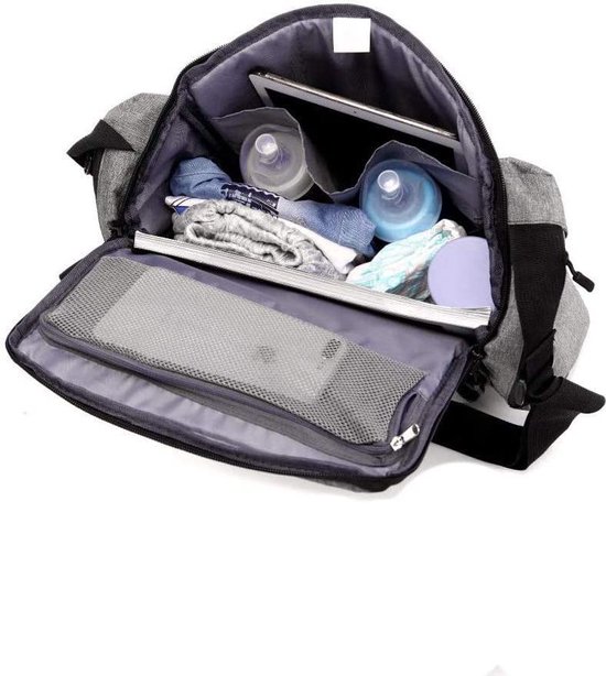 Babify 2-in-1 reis-kinderstoel met opbergruimte, zacht grijs van Babify — afbeelding 3