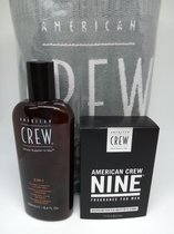 american crew set shampoo  nine fragrance for man
