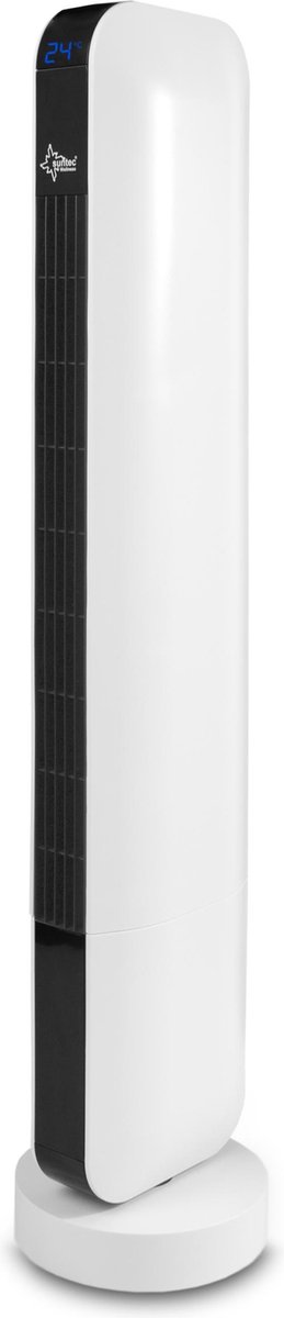 SUNTEC CoolBreeze 9000 TO Slim+ Torenventilator - Met afstandsbediening en timer - Statiefventilator zwart/wit - Stil - 50 Watt - Staande torenventilator met 3 standen - Windmachine - Voor slaapkamer en kantoor