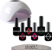 GUAPÀ® Gellak Starterspakket |Nagellamp UV / LED | Gellac Kleuren Set |  6 kleuren Gel Nagels