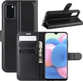 Samsung A41 Hoesje Portemonnee Book Wallet Case Zwart