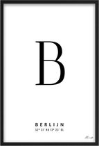 Poster Letter B Berlijn A2 - 42 x 59,4 cm (Exclusief Lijst)