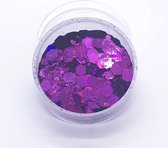 Hexagon glittermix - purple/paars