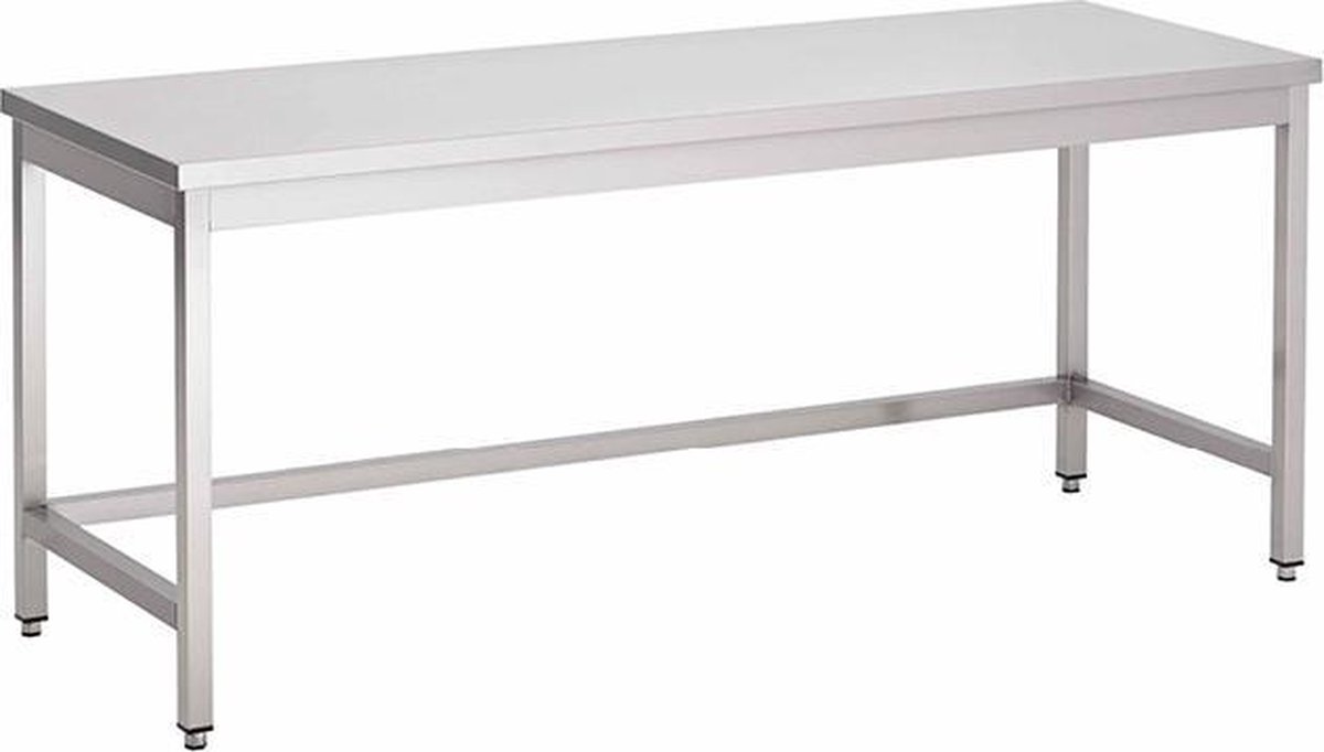 Gastro-Inox RVS werktafel zonder onderblad, 1900(l)x600(d)x850(h)mm