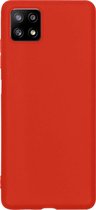 Samsung A22 Hoesje Siliconen Case (5G versie) Hoes - Samsung Galaxy A22 Hoesje Cover Hoes Silicone - Rood