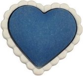 Spring fling knoop hart blauw, 2.5 cm x 2.2 cm. 4 stuks