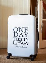 Rivièra Maison - One Day I Fly Away Suitcase (S) - Reiskoffer - Wit