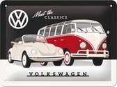 Wandbord - Volkswagen – Meet The Classics - 15x 20cm