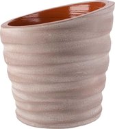 Cosy @ Home - Bloempot - cinnamon taupe - 24x24xH24cm - rond - aardewerk
