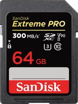 SanDisk - SDXC Extreme Pro SD Kaart 64 GB - UHS-II - 300MB/s