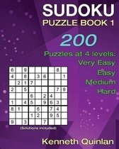 SUDOKU Puzzle Book 1: 200 Puzzles at 4 levels