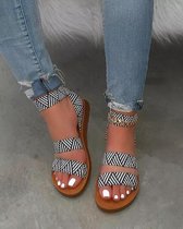 Zomer Slippers/sandalen lopen super lekker damesschoenen dames fashion 2021 : legergroen/luipaard bruin/zwart en wit