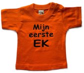 Mijn eerste EK - Oranje babyshirt - Holland souvenir - Nederlands elftal shirt - Ek voetbal - maat 80