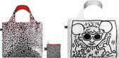 LOQI Museum Collection - Opvouwbare shopper Keith Haring - Opvouwbare boodschappentas Keith Haring 2x -  Recycle bag shoper