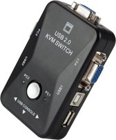 DrPhone 2-In-1-Out 2 Port Usb 2.0 Kvm Switch Switcher - Vga Svga Switch splitter Box Voor Toetsenbord Muis Monitor Adapter – USB – K70
