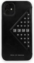 iDeal of Sweden Statement Case Flap Pocket voor iPhone 11/XR Beatstuds Glossy Black - Flap Pocket