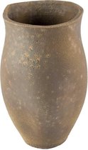 Vaas voor Bloemen - Zand - 16x16xh25cm - Rond Aardewerk