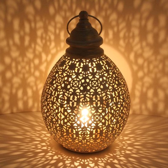 Oosterse lantaarn Omnia | Marokkaans windlicht maat M | hangend of staand |  bol.com