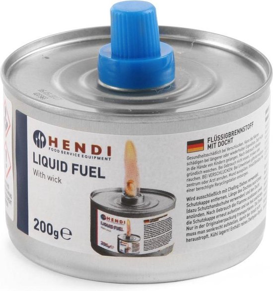 HENDI Brandpasta blik, gemaakt van natuurlijke (bio) ethanol alcohol, brandduur ± 3 uur, roet en geurloos, brandgel, vuurpasta, voor chafing dish, 72 stuks, 200 g