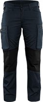 Blaklader Dames Service werkbroek Stretch 7159-1845 - Vrouwen - Dark Navy/Zwart - 34