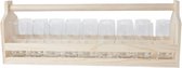 Cosy en Trendy Houder Glazen - Naturel - 40x8x4.5cm - 18 glazen - Hout