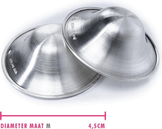 Zilverkapjes® M/L | ORIGINAL | 934 medisch zilver | EU | SilverCaps | Coupelles des mamelons en argent | Silberstillhütchen | _Paracapezzoli d'argento | Copas de lactancia de ley | Koruyucu gümüş göğüs kapakları | stribrna ochrana prsnich bradavek