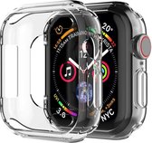 iMoshion Screen Protector Geschikt voor Apple Watch Series 4 / 5 / 6 / SE - 40 mm - iMoshion Full Cover Soft Case / Hoesje - Transparant