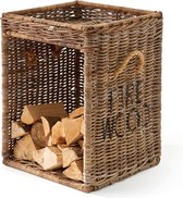 Rustic Rattan Fire Wood Basket