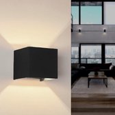 Wandlamp Zwart Design LED 6W IP54 Vierkant - Warm wit licht