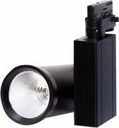 LED Railspot 35W 80 ° COB driefasig ZWART - Warm wit licht