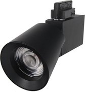 LED railverlichting 25W 38 ° Eenfasig ZWART - Wit licht