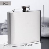 Heupfles - RVS - Whiskey Fles - 150ML - 5Oz