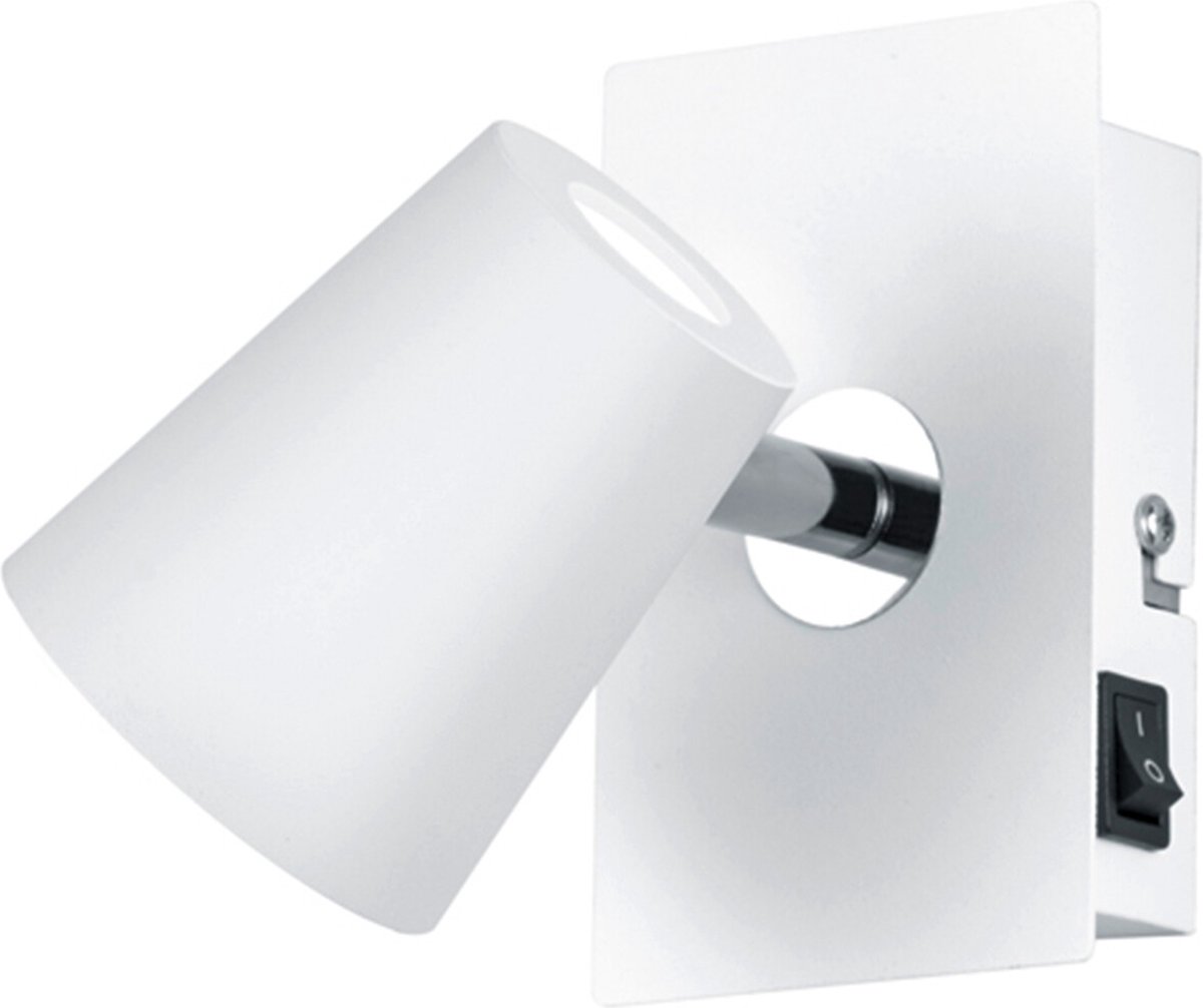 LED Wandspot - Trion Narca - 6W - Warm Wit 3000K - 1-lichts - Vierkant - Mat Wit - Alumini