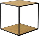 Maison’s Tafel – Koffietafel – Nachtkastje – Salontafel – Zwart/Eiken – 36x36x36